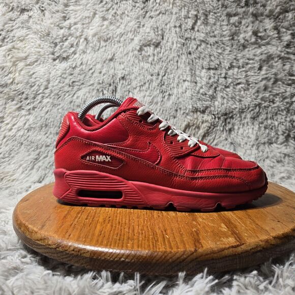 Air Max 90 Triple Red Youth Size 6.5Y Retro Womens Size 8 Sneakers 833412-606 - Picture 13 of 13
